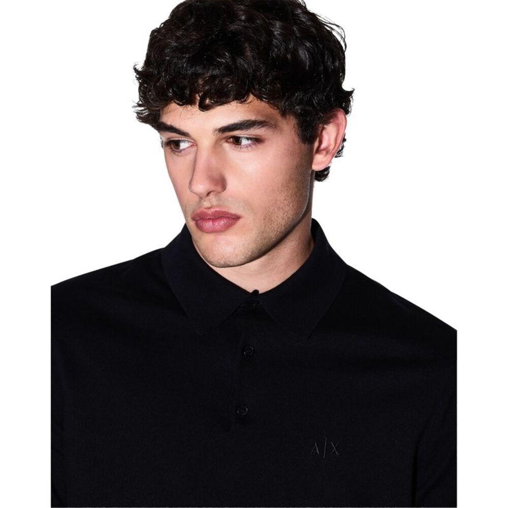 Armani Exchange Mens Knitted Polo Shirt / Navy